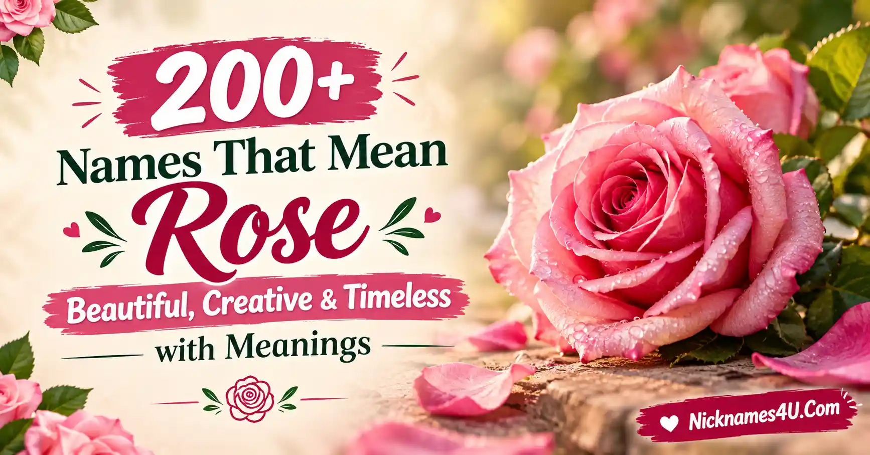 200+ Names That Mean Rose Beautiful, Creative & Timeless with Meanings
