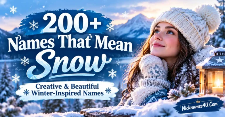 200+ Names That Mean Snow Creative & Beautiful Winter-Inspired Names