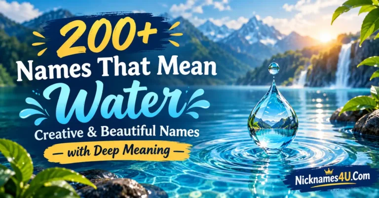 200+ Names That Mean Water Creative & Beautiful Names with Deep Meaning