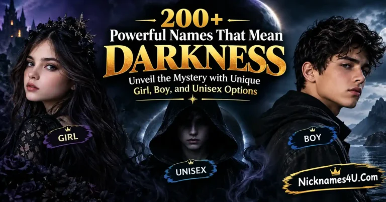 200+ Powerful Names That Mean Darkness Unveil the Mystery with Unique Girl, Boy, and Unisex Options